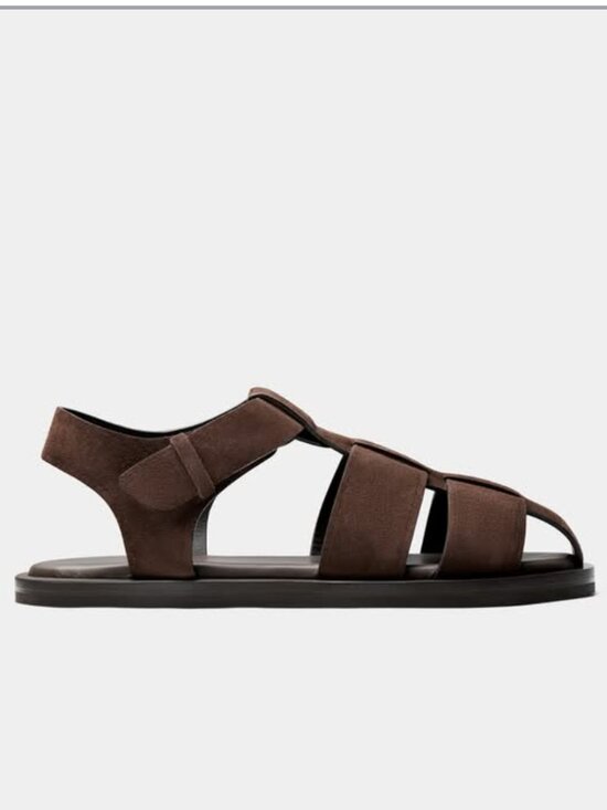 BRAND NEW Suitsupply Brown Suede Sandals in Size 10 main image 6